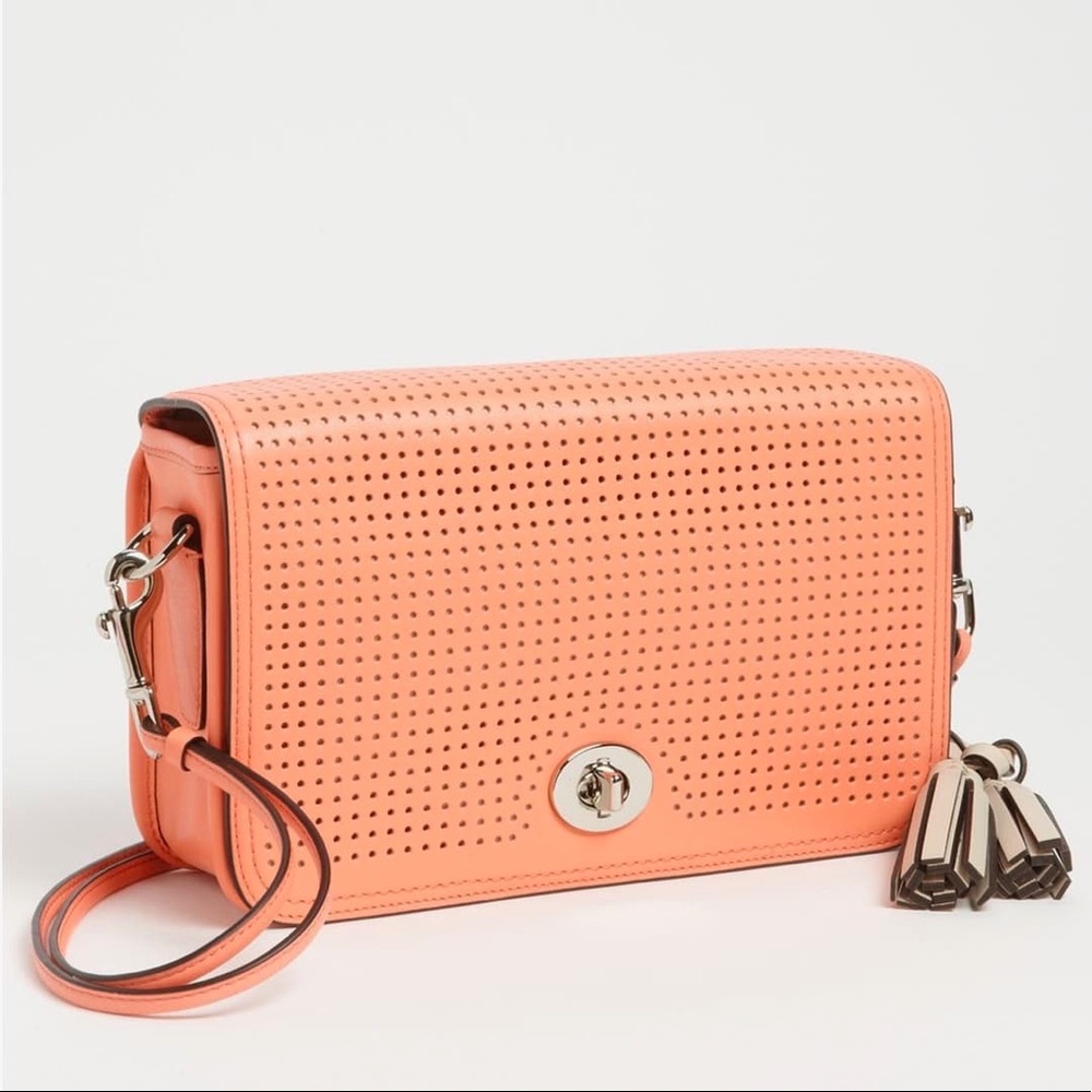 Coach Legacy Penelope Perforated Leather Crossbody Bag Flawed